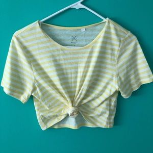 Pacsun Striped Yellow Crop Top